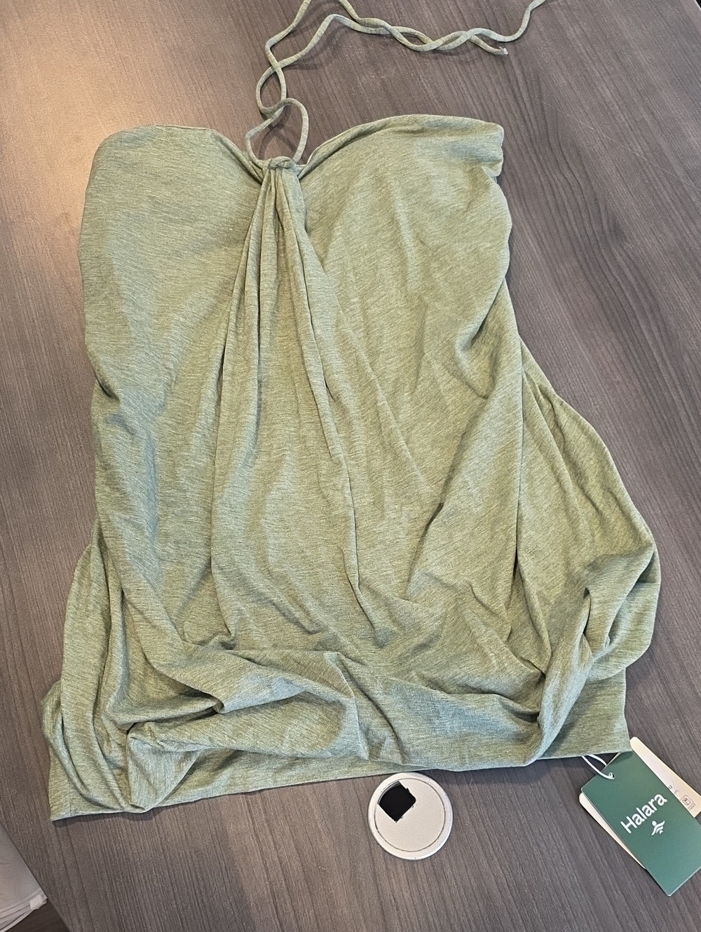 HALARA Olive Strapless Halter Top